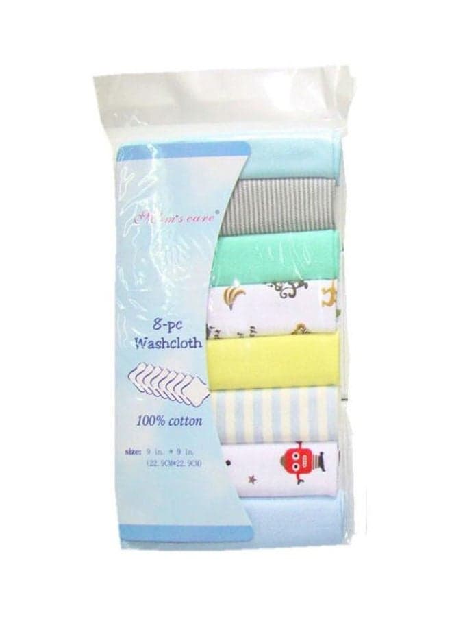 8-Piece Printed Cotton Towel Set