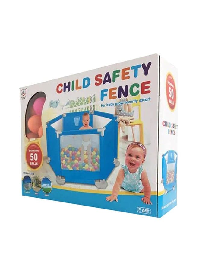Playpen Playground Child Safety Fence With 50 Colourful Playballs For Kids