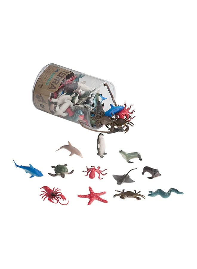 60 Piece Sea Animals in 1 Tube 20.3x11.4x10.8cm
