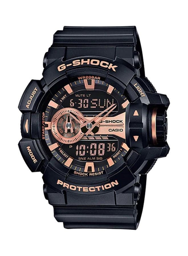 Men's Analog Plus Digital Round Water Resistance Wrist Watch GA-400GB-1A4DR
