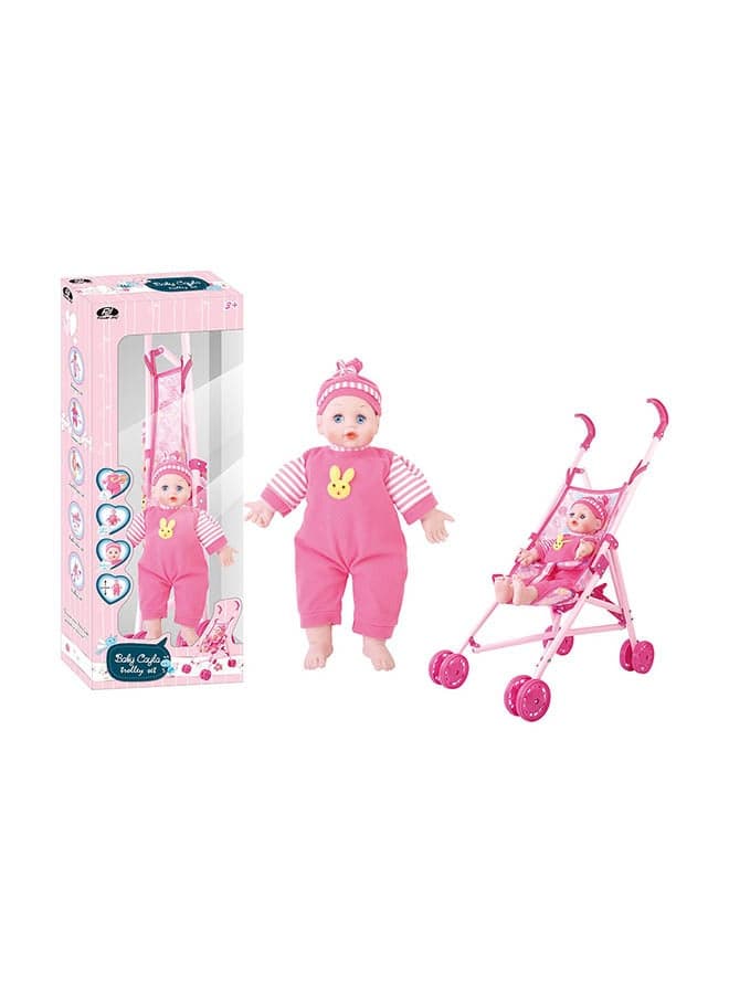 Baby Cayla Doll With Trolley Set Assorted 36cm