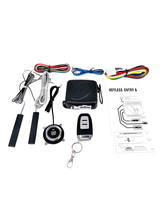 Car SUV Switch Keyless Entry Engine Start Alarm System With One Remote Controller Push Button Remote Starter Stop Auto Anti-theft System