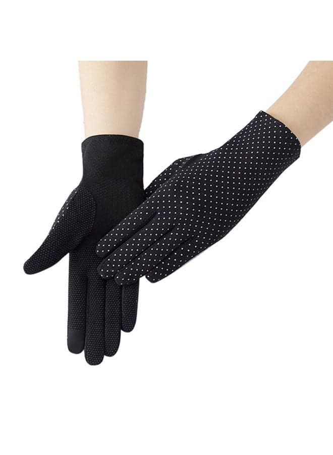 Pair Women Sun Protective Gloves UV Protection Summer Sunblock Gloves Touchscreen Gloves for Driving Riding