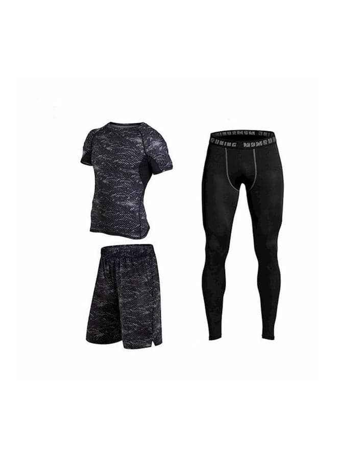 3-Piece Fitness Running Compression Suits 97 x 107cm 97 x 107cm