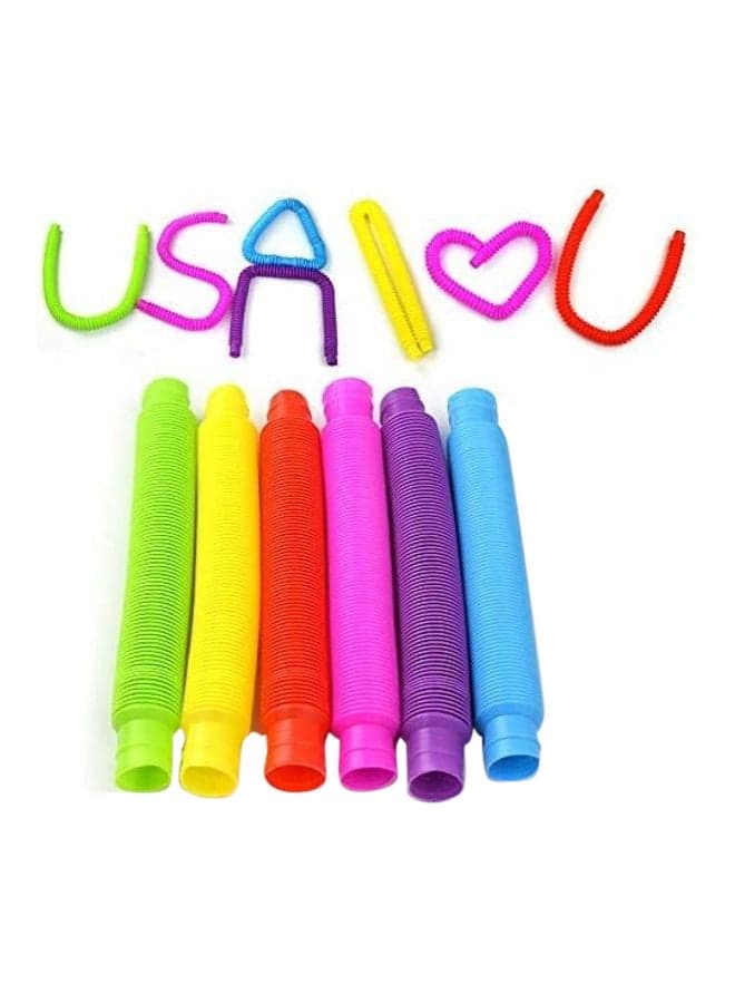 Pack Of 6 Pop Tubes Sensory Toy