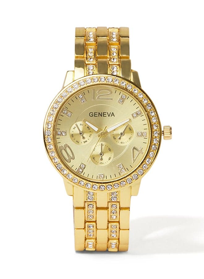 Women's Water Resistant Stainless Steel Analog Watch AWNTG-01-W0011 - 37 mm - Gold