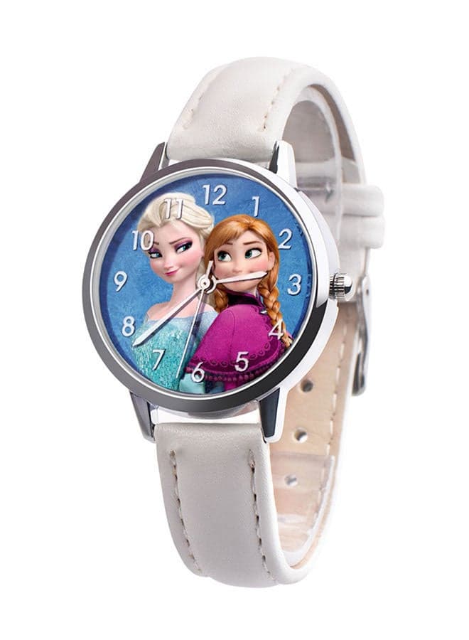 Girls' Leather Analog Wrist Watch 4333