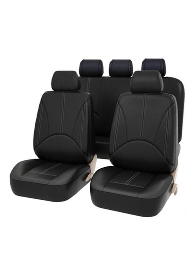 9-Piece Universal Waterproof Luxury PU Leather Auto Seat Cover Set