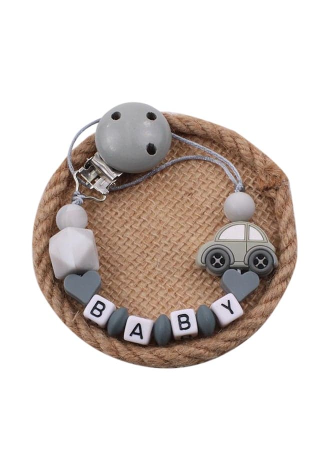 Cartoon Car Baby Pacifier Clip Chain