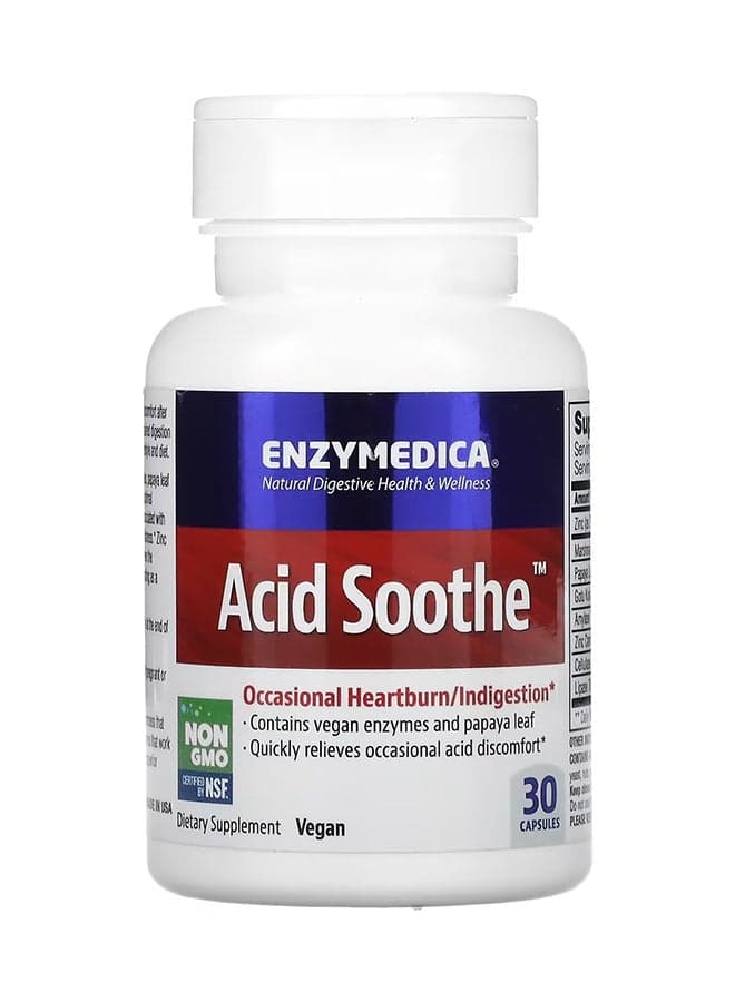 Acid Soothe Dietary Supplement - 30 Capsules