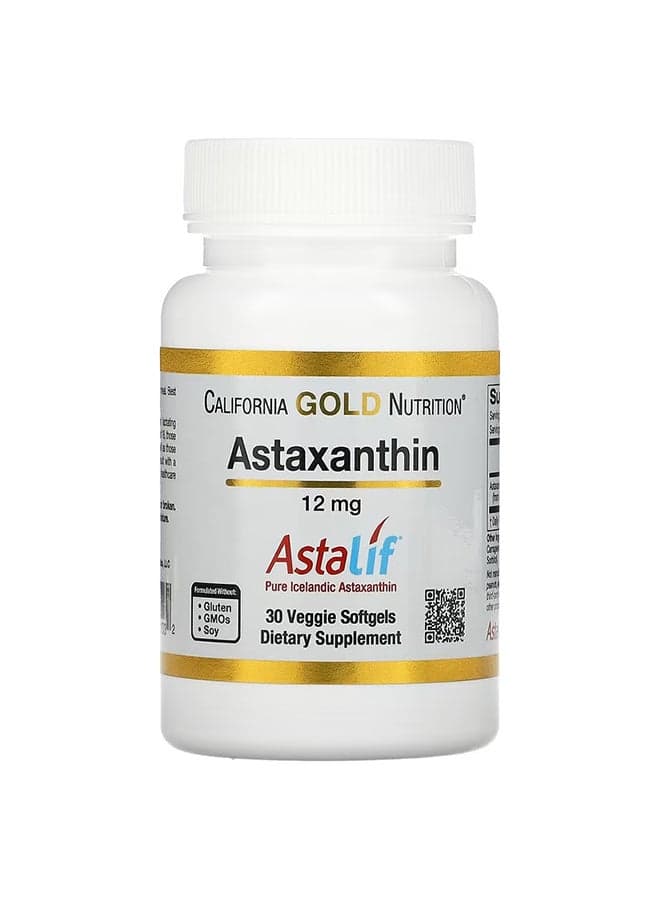 Astaxanthin Astalif Pure Icelandic - 30 Softgels 12 Mg