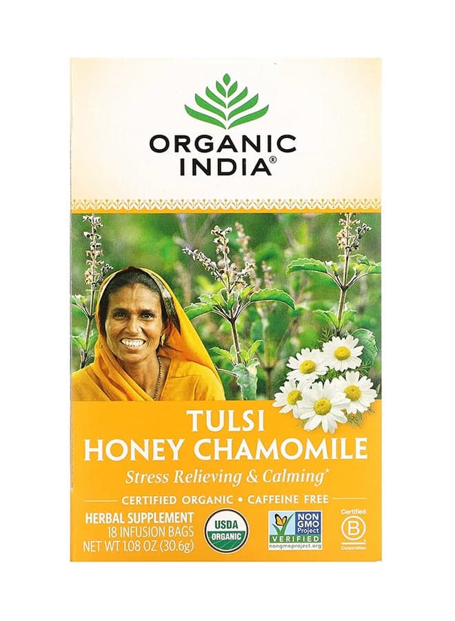 Pack Of 18 Tulsi Honey Chamomile Tea Bag