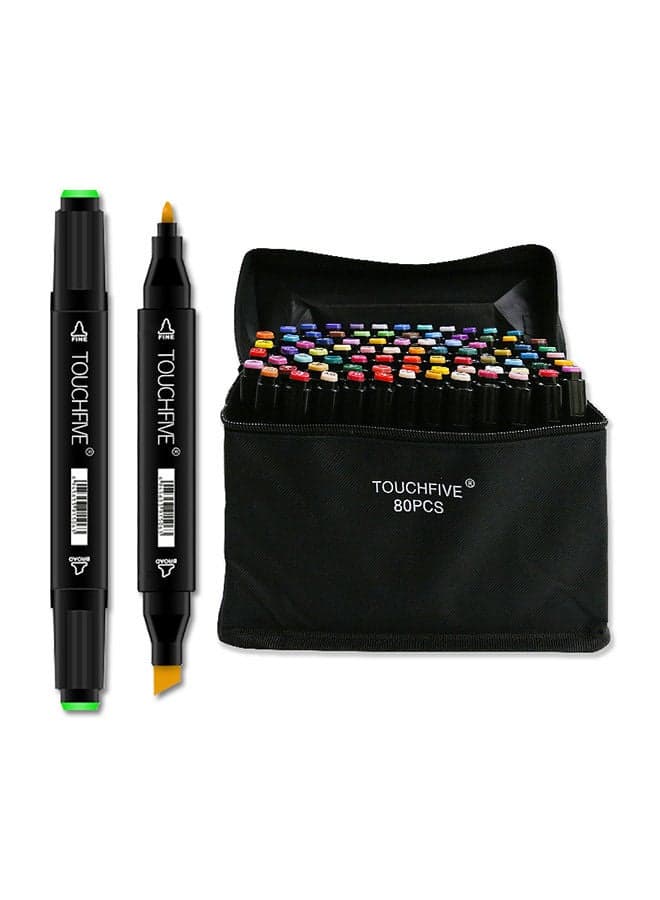 80-Piece Twin Marker Paiting Pen Set Multicolour