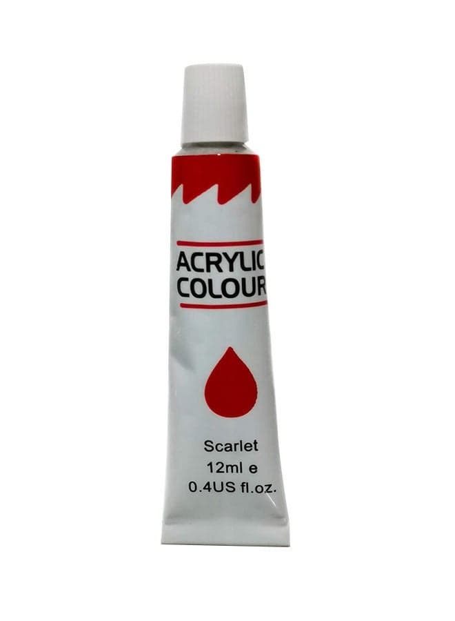 12 Colors Tiptop Acrylic Paints With Brushes And Palette Paint Set Multicolour