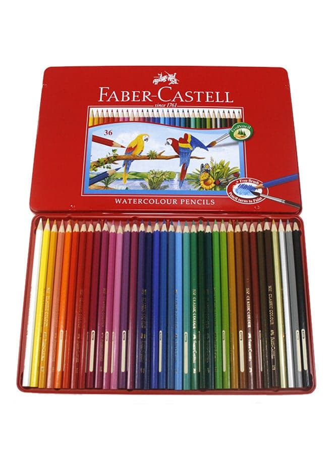 36-Piece Water Color Pencil Set Multicolour