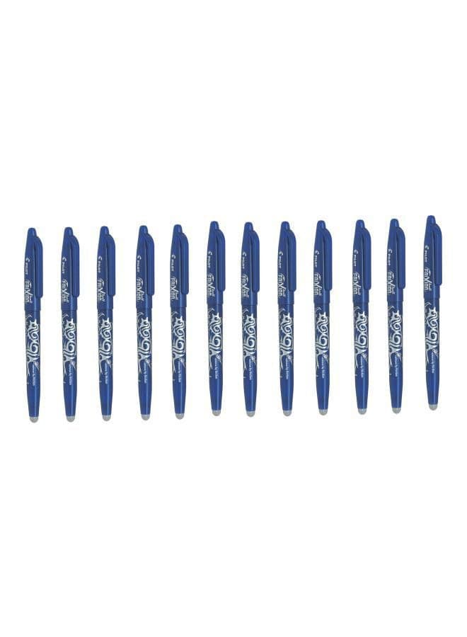12-Piece Frixion Erasable Pen Set Blue