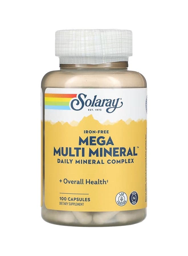 Iron Free Mega Multi Mineral - 100 Capsules