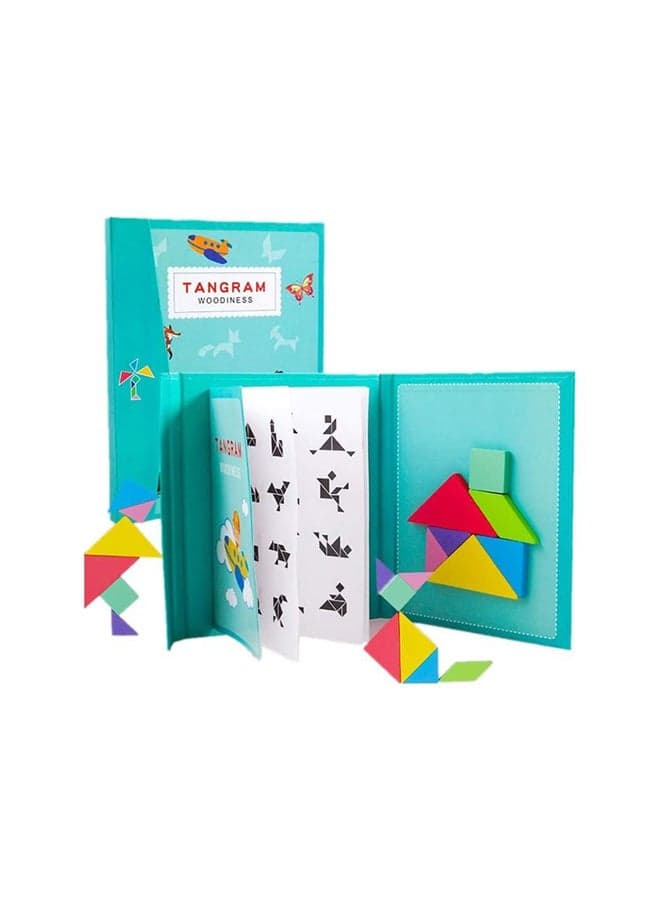 Magnetic Tangram Kids Toys Educational Magic Book 22cm 10x4x8cm