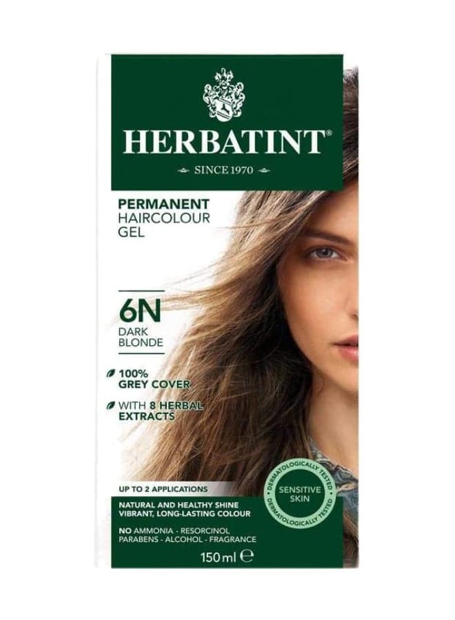 Permanent Hair Color Gel 6N Dark Blonde 150ml