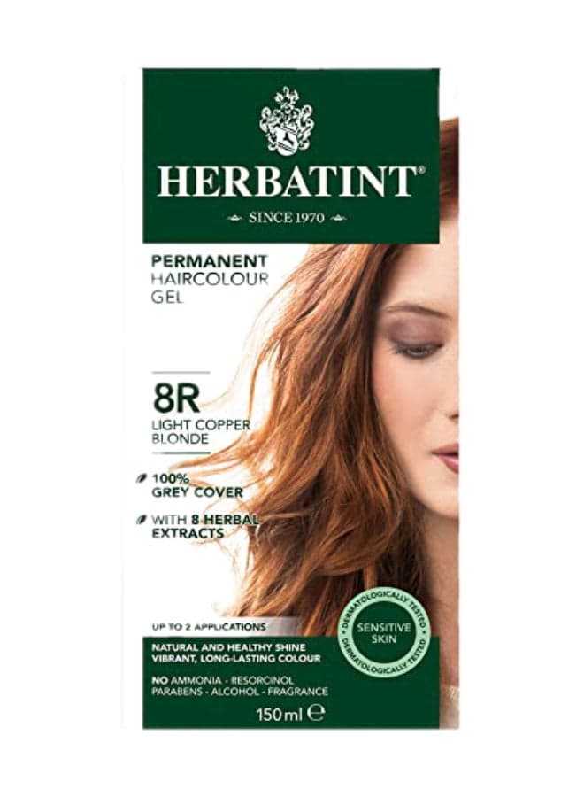 Permanent Hair Colour Gel 8R Light Copper Blonde 150ml