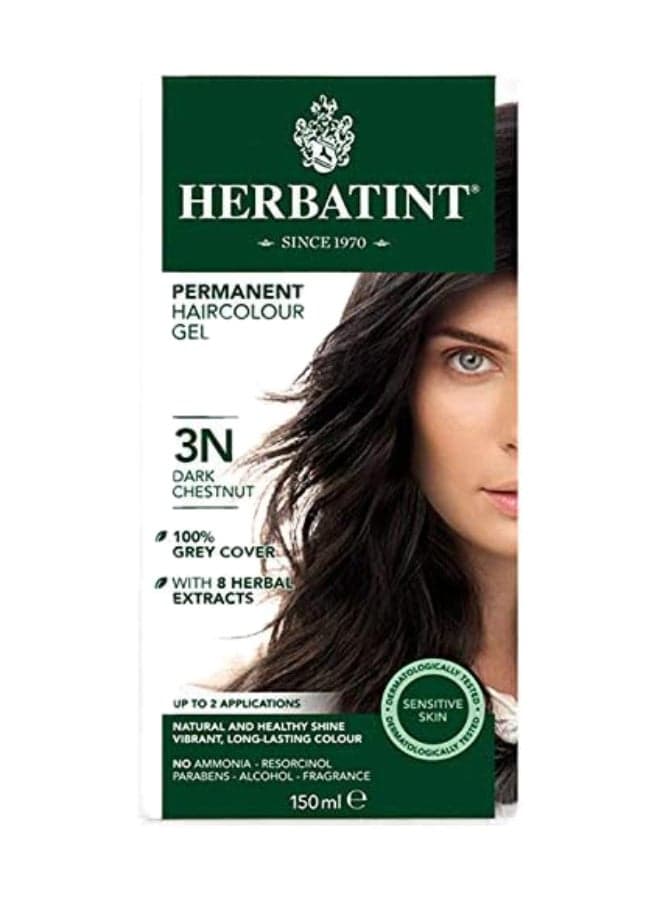 Permanent Hair colour Gel 3N Dark Chestnut 150ml
