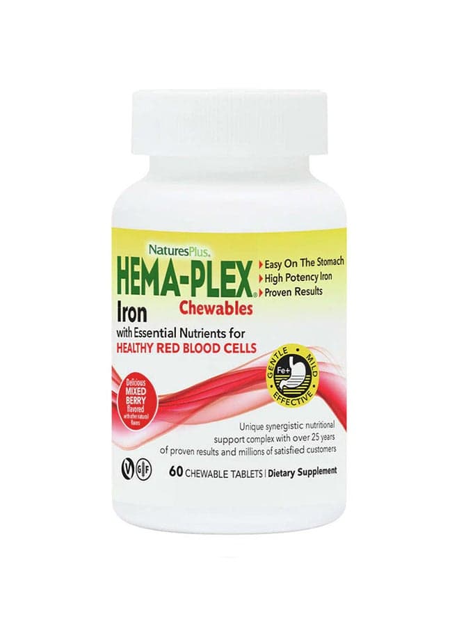 Mixed Berry Hema-Plex Dietary Supplement - 60 Chewables