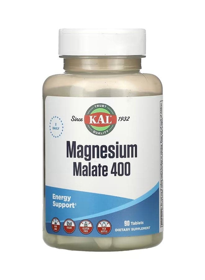 Magnesium Malate 400 Dietary Supplement - 90 Tablets