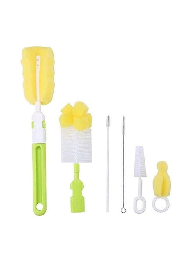 Pack of 6 Multi Functional Bottle Cleaner Flexible Brush Kit With Textured Grip Handles