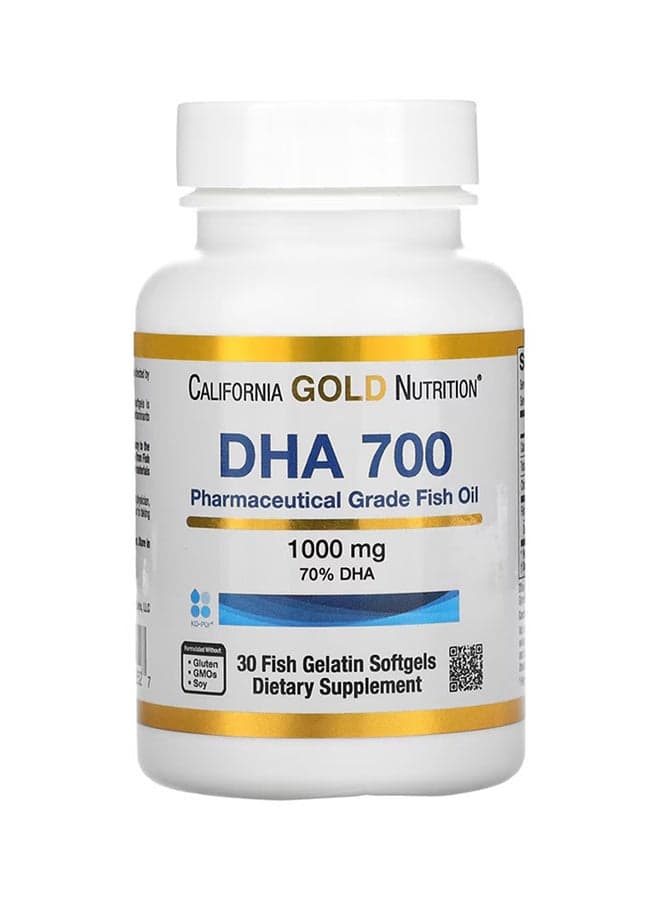 DHA 700 Fish Oil Dietary Supplement 1000 Mg - 30 Softgels