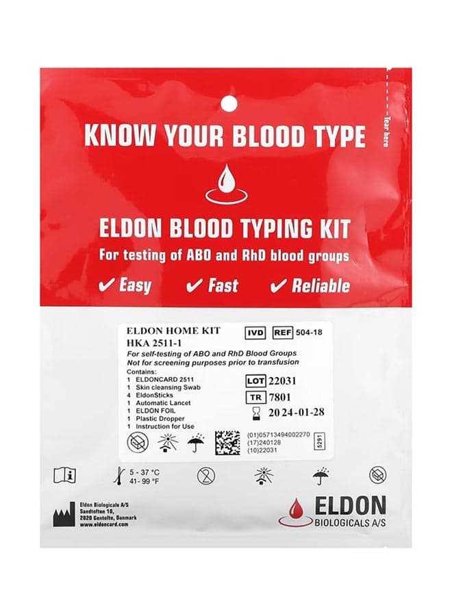 Eldon Blood Typing Kit