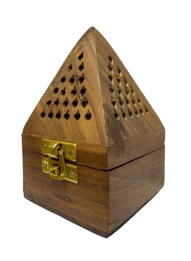 Saqoware Incense Bakhoor Burner Wooden Colour 13cm