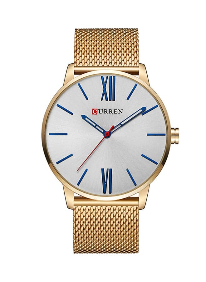 Men's Water Resistant Analog Watch 8238 - 44 mm - Gold