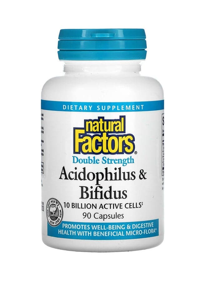 Double Strength Acidophilus And Bifidus Supplement - 90 Capsules 10 Billion Active Cells