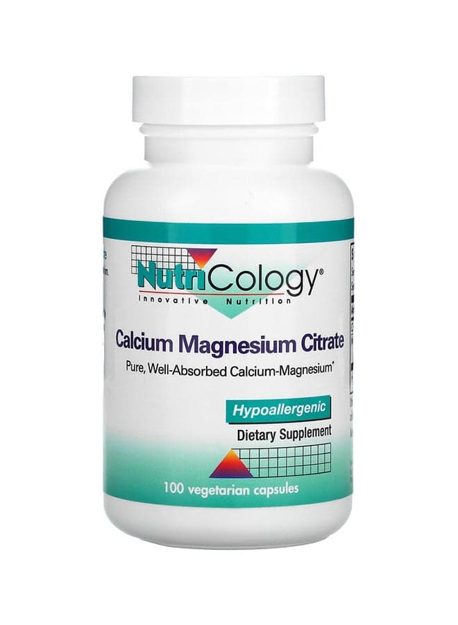 Calcium Magnesium Citrate Supplement - 100 Capsules