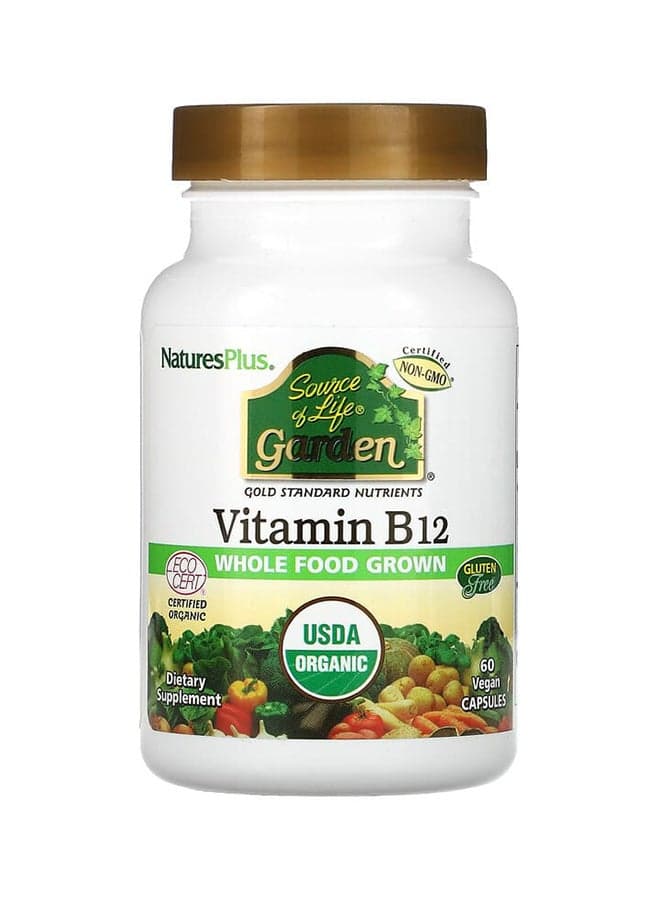 Whole Food Grown Vitamin B12 Supplement - 60 Capsules