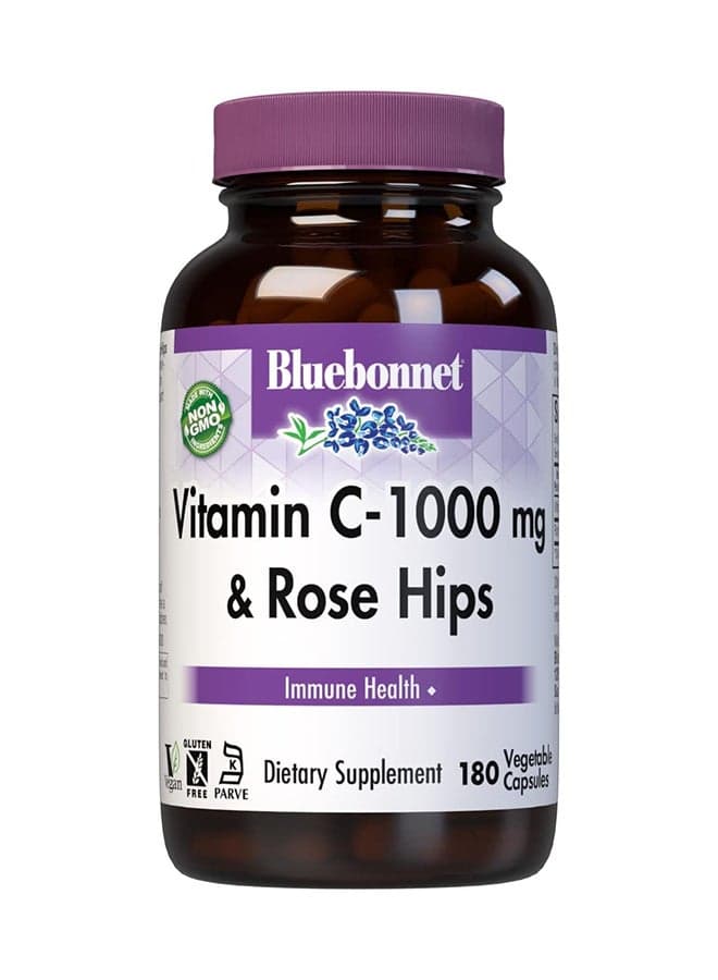 Vitamin C Plus Rose Hips 1000 mg - 180 Veggie Capsules