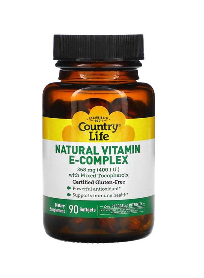 Natural E-Complex With Mixed Tocopherols - 90 Softgels 268 mg (400 IU)