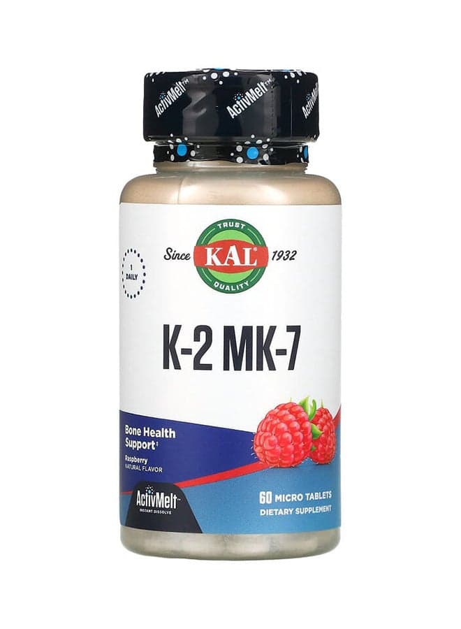 K-2 MK-7 Bone Support Raspberry - 60 Micro Tablets