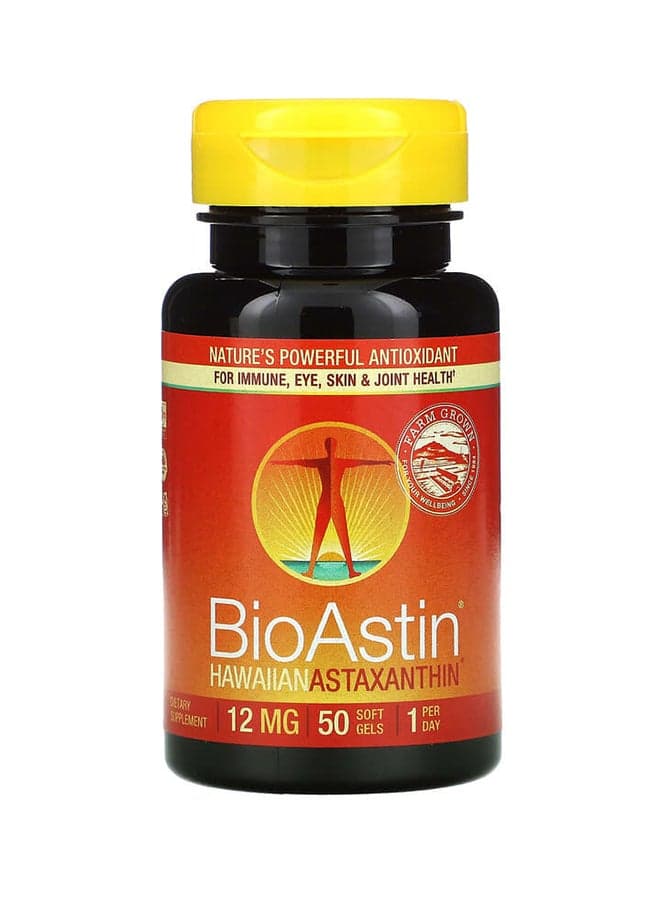 BioAstin Hawaiian Astaxanthin - 50 Gel Caps 12 mg