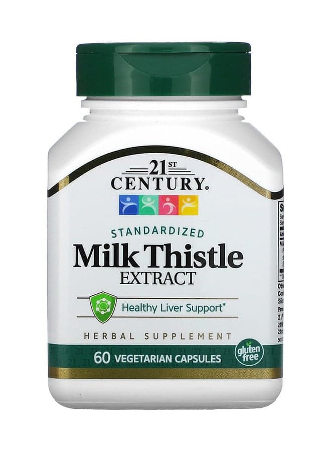21st Century, Standardized Milk Thistle Extract, 60 Vegetarian Capsules