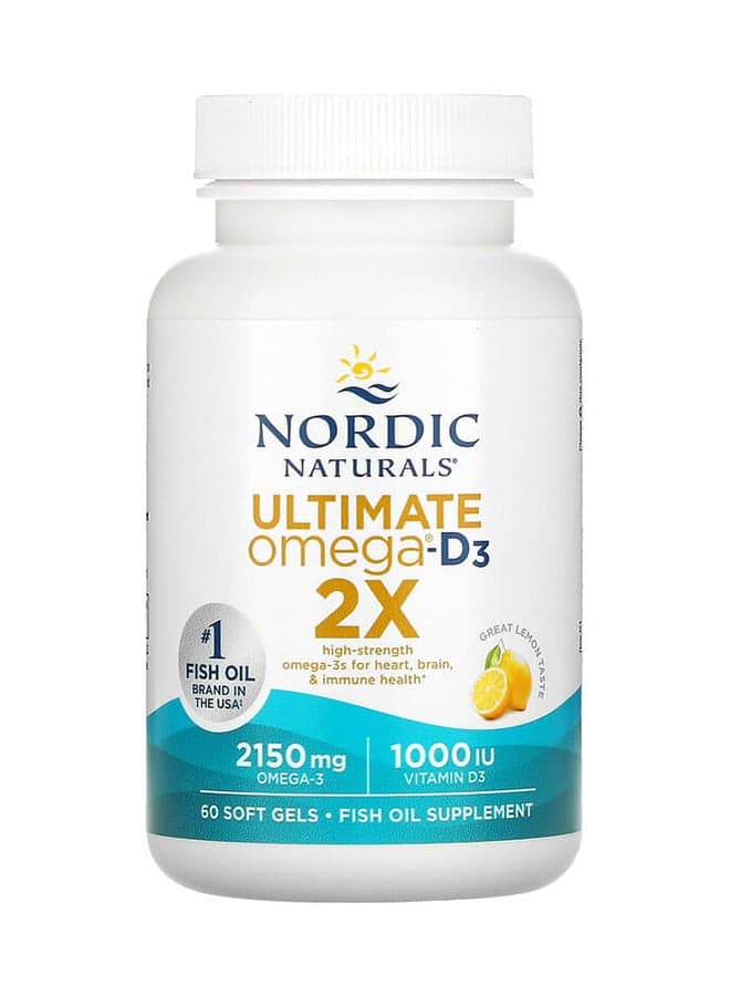 Ultimate Omega 2X Dietary Supplement - 60 Softgels