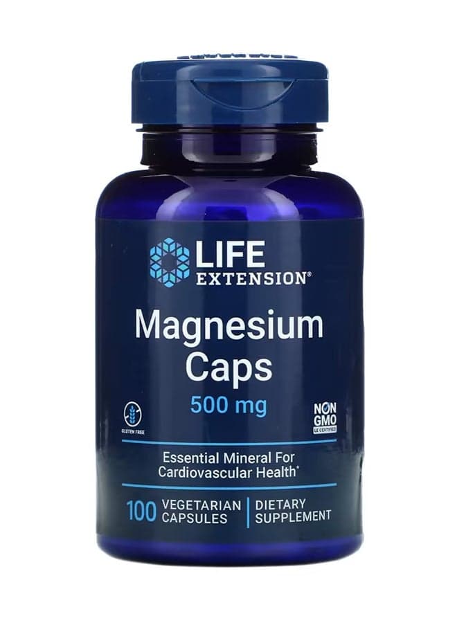 Magnesium Caps - 100 Vegetarian Capsules 500 Mg
