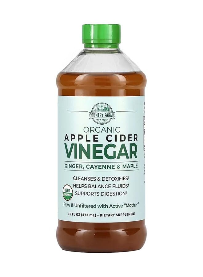 Ginger Cayenne And Maple Organic Apple Cider Vinegar 16 Fl Oz (473 Ml)