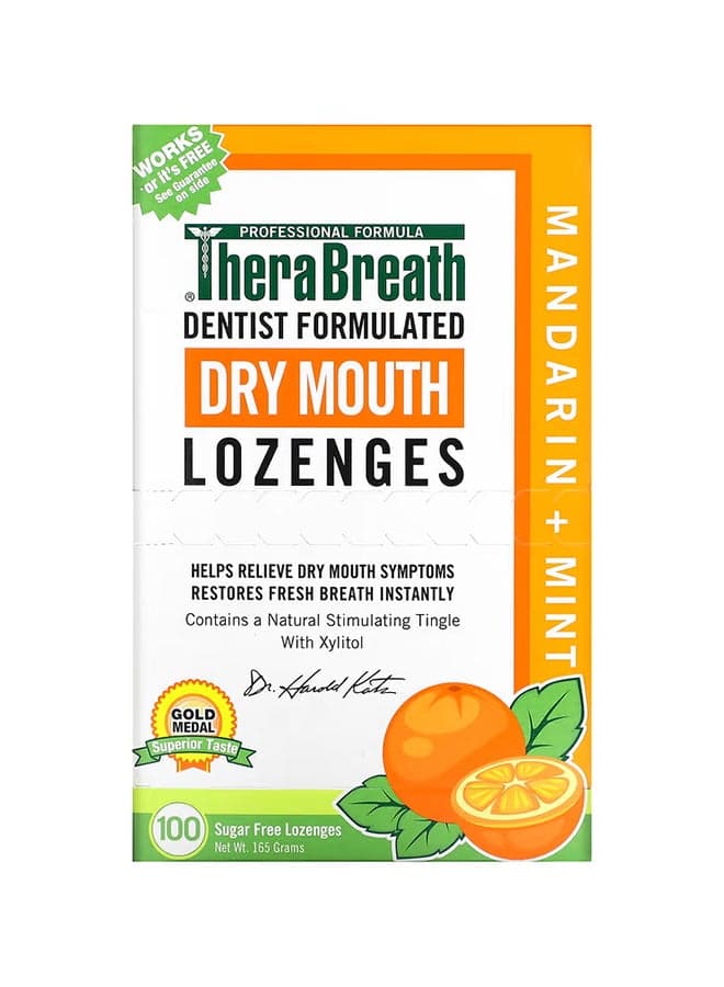 Mandarin Mint Dry Mouth Lozenges 100 Sugar Free Lozenges