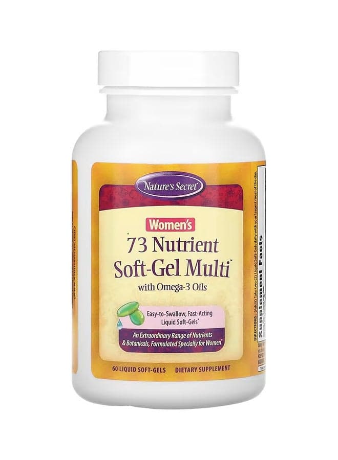 Nature's Secret, Women's 73 Nutrient Soft-Gel Multi with Omega-3 Oils, 60 Liquid Soft-Gels