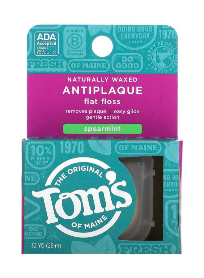 Natural Antiplaque Flat Floss White 30meter