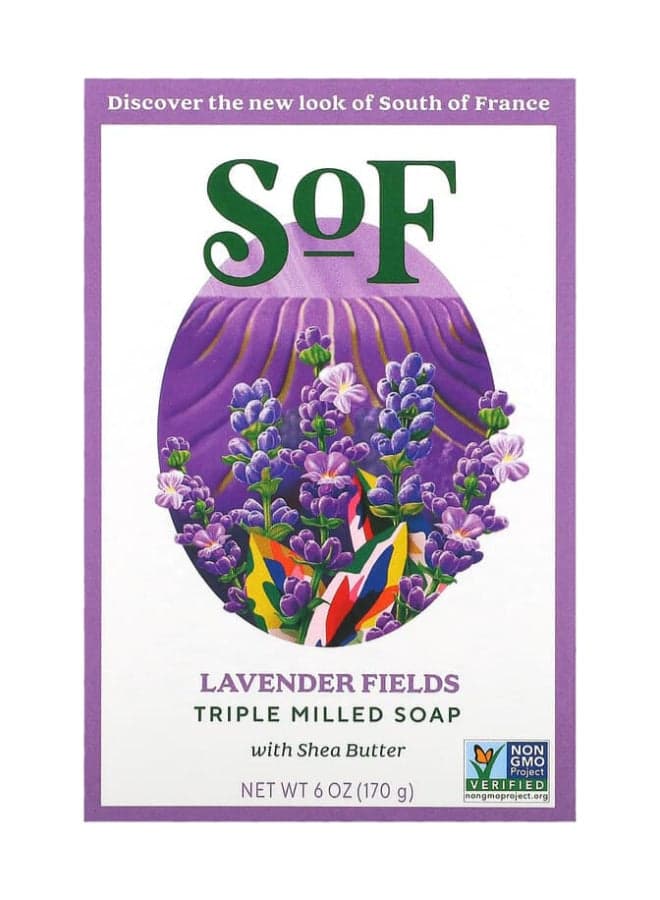 Lavender Fields Milled Bar Soap 170grams