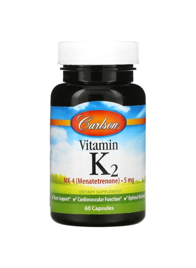 Vitamin K2 5mg Dietary Supplement - 60 Capsules