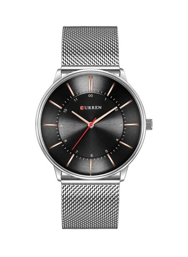 Men's Water Resistant Stainless Steel Analog Watch 8303 - 47 mm - Silver