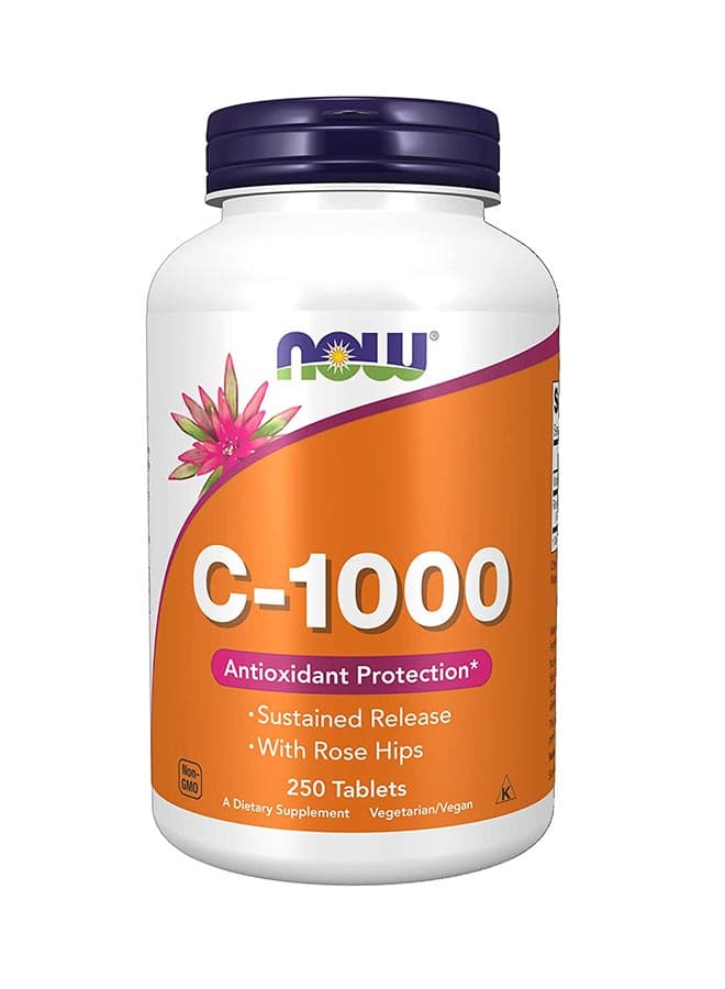 Now Foods Vitamin C-1000 Sustained Release with Rose hip, 250 Tablets